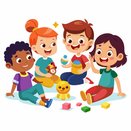 Kids activity concept illustrationのイラスト素材