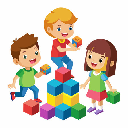 Kids activity concept illustrationのイラスト素材
