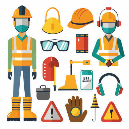 Construction and Tools Icons setのイラスト素材