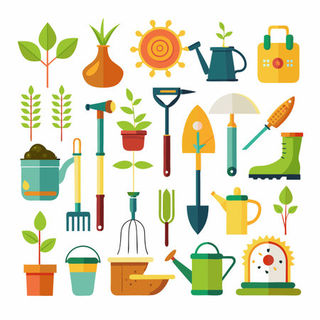 Construction and Tools Icons setのイラスト素材