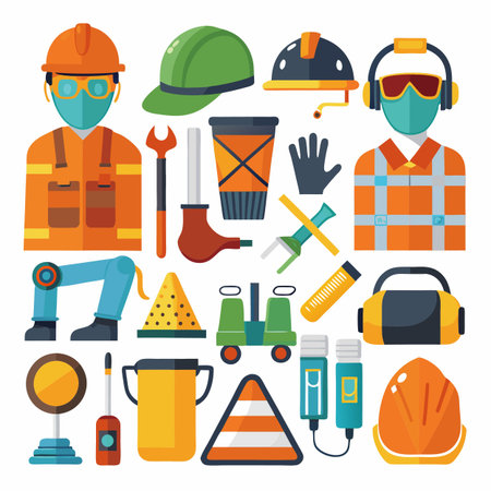 Construction and Tools Icons setのイラスト素材