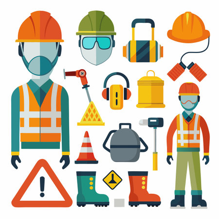 Construction and Tools Icons setのイラスト素材