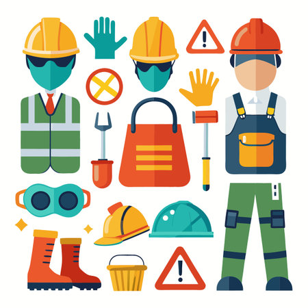 Construction and Tools Icons setのイラスト素材
