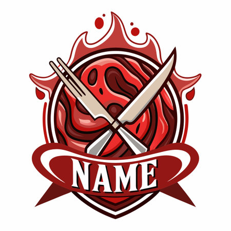 Food and drink company logo templateのイラスト素材