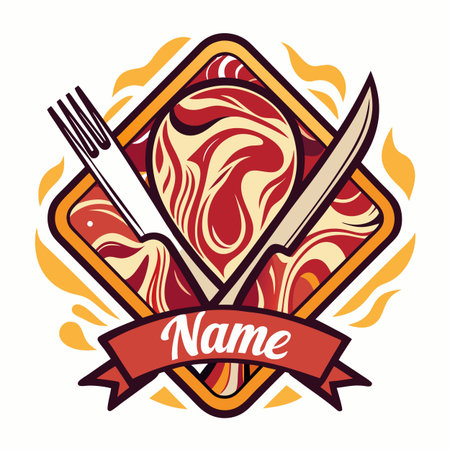 Food and drink company logo templateのイラスト素材