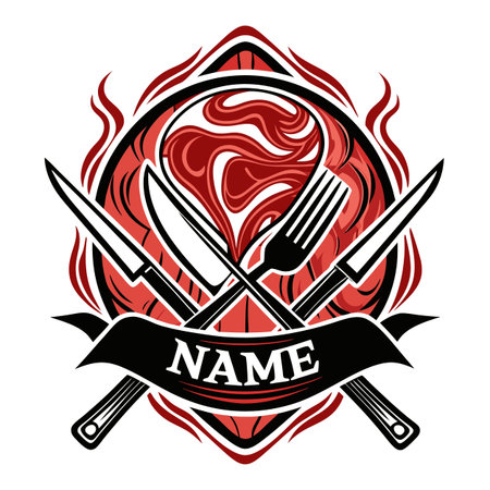 Food and drink company logo templateのイラスト素材