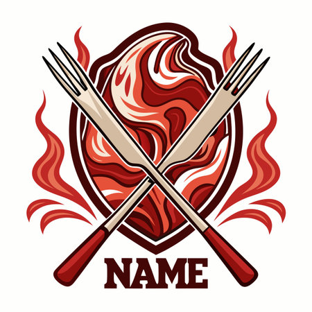 Food and drink company logo templateのイラスト素材