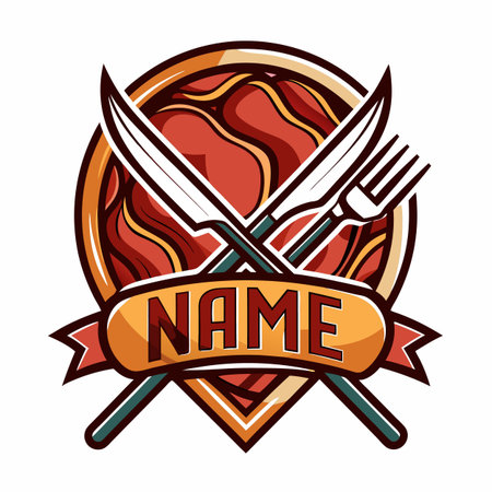 Food and drink company logo templateのイラスト素材