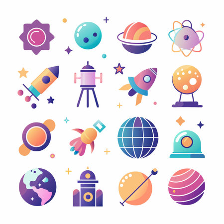 Science icon set