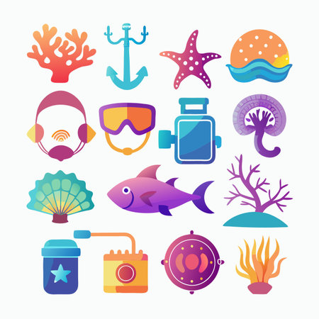 Science icon setのイラスト素材