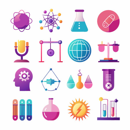 Science icon setのイラスト素材