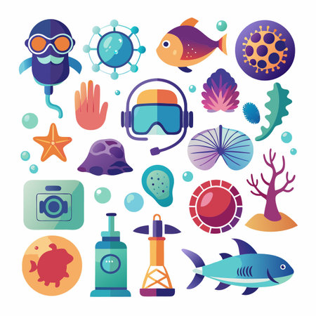 Science icon setのイラスト素材