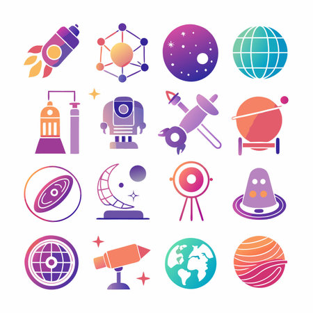 Science icon set