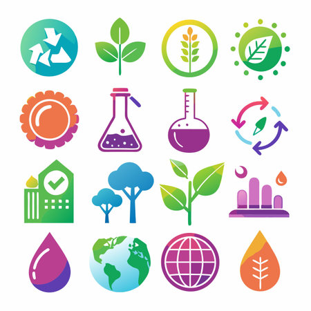 Science icon setのイラスト素材