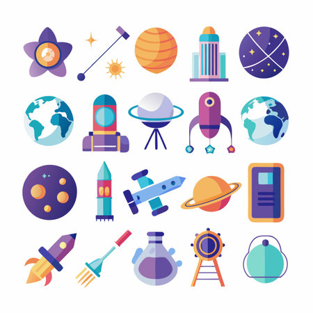 Science icon set