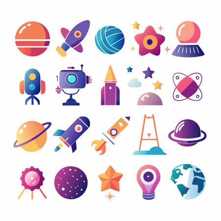 Science icon set