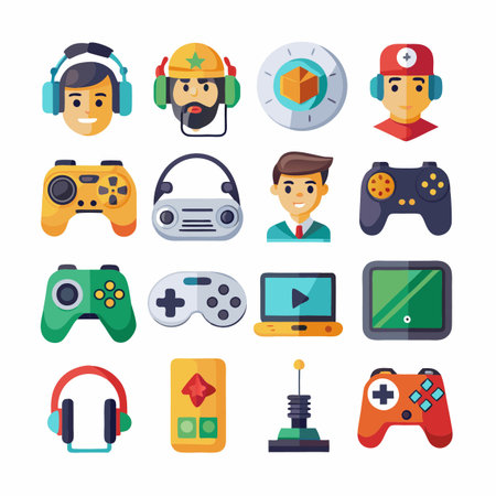 Multi concept design icons set