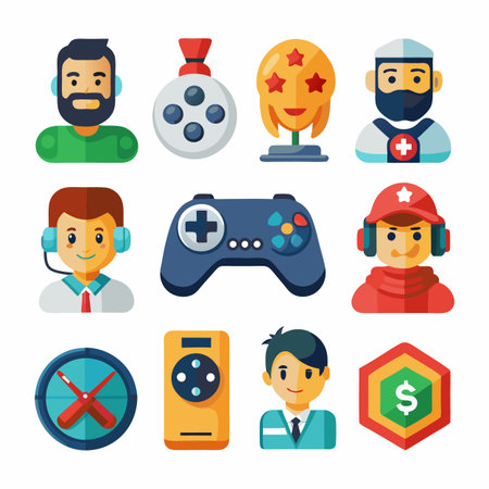 Multi concept design icons set