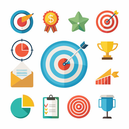 Business or organization management icon setのイラスト素材