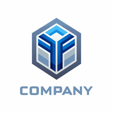 Minimalist type business logo templateのイラスト素材