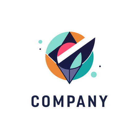 Minimalist company logo templateのイラスト素材