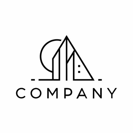 Minimalist company logo templateのイラスト素材