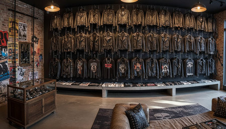 Luxury Store Interior Design with Elegant Decoration Background