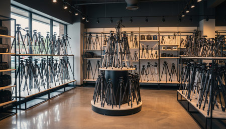 Luxury Store Interior Design with Elegant Decoration Background