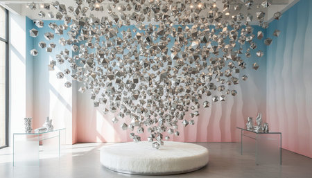 Luxury Store Interior Design with Elegant Decoration Background