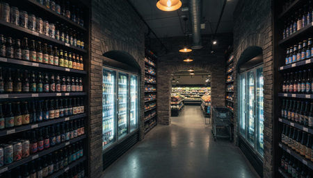 Luxury Store Interior Design with Elegant Decoration Background