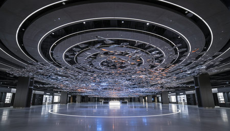 Luxury Store Interior Design with Elegant Decoration Background