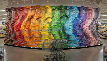 Luxury Store Interior Design with Elegant Decoration Background