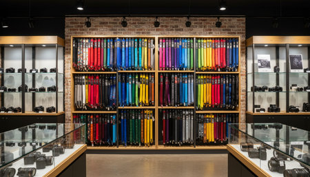 Luxury Store Interior Design with Elegant Decoration Backgroundの写真素材