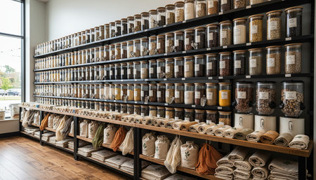 Luxury Store Interior Design with Elegant Decoration Background