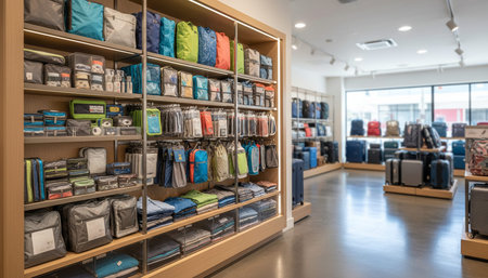 Luxury Store Interior Design with Elegant Decoration Background