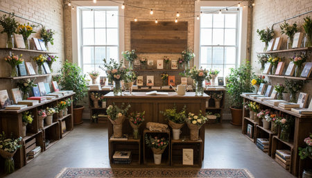 Luxury Store Interior Design with Elegant Decoration Background