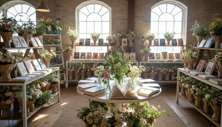 Luxury Store Interior Design with Elegant Decoration Background