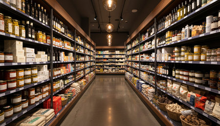 Luxury Store Interior Design with Elegant Decoration Backgroundの写真素材