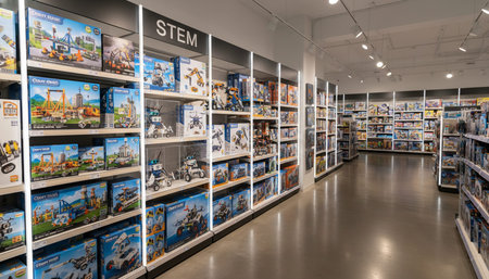 Luxury Store Interior Design with Elegant Decoration Background