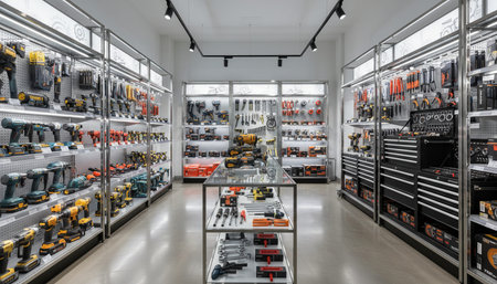 Luxury Store Interior Design with Elegant Decoration Background