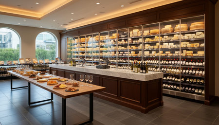 Luxury Store Interior Design with Elegant Decoration Background