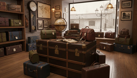 Luxury Store Interior Design with Elegant Decoration Background