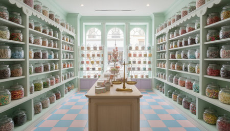 Luxury Store Interior Design with Elegant Decoration Background