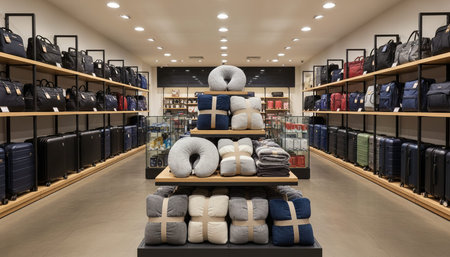 Luxury Store Interior Design with Elegant Decoration Background