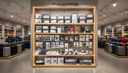 Luxury Store Interior Design with Elegant Decoration Background