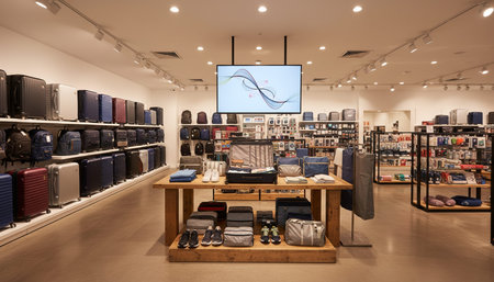 Luxury Store Interior Design with Elegant Decoration Background