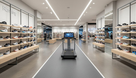 Luxury Store Interior Design with Elegant Decoration Background
