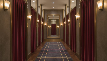 Luxury Store Interior Design with Elegant Decoration Background