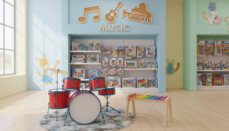 Luxury Store Interior Design with Elegant Decoration Backgroundの写真素材