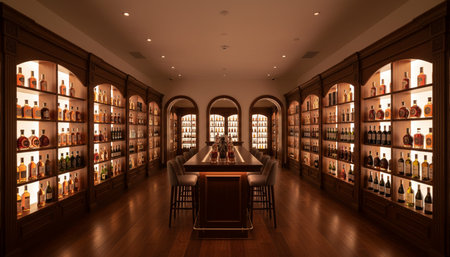 Luxury Store Interior Design with Elegant Decoration Background